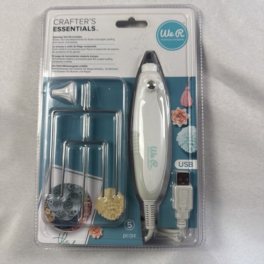 We R Memory Keepers Crafter's Essentials Spinning Tool Kit (5 Pieces) 661020 NEW